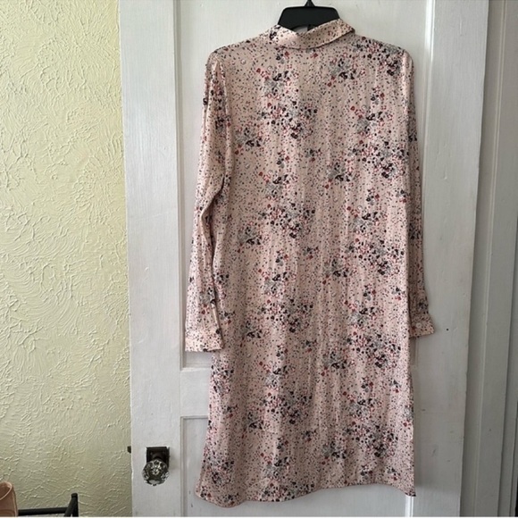 Mystree Boho Pink Floral Longline Button Down Long Sleeve Shirt Top - Picture 7 of 8